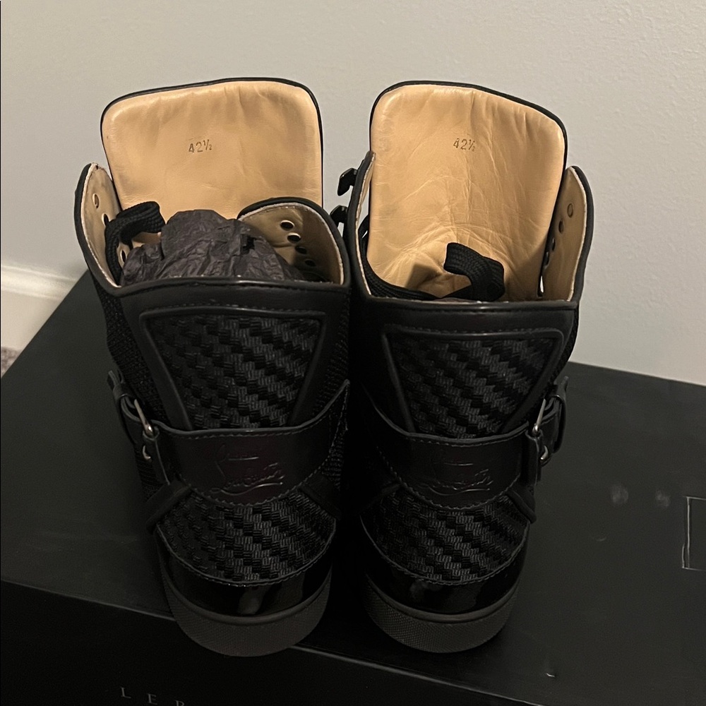 Christian Louboutin Louis Black High-Top Sneakers - Picture 5 of 14